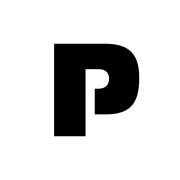Planet Propaganda Logo - black P on white background
